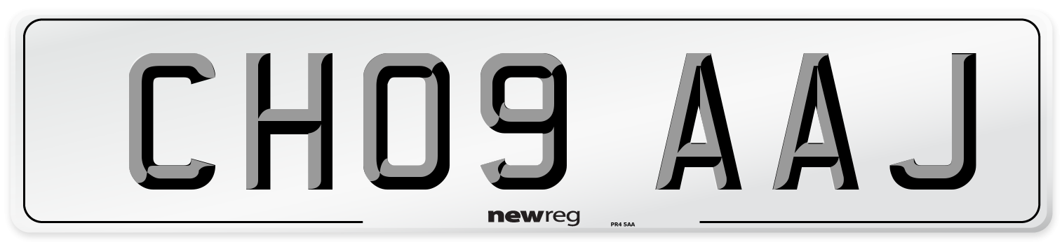 CH09 AAJ Number Plate from New Reg